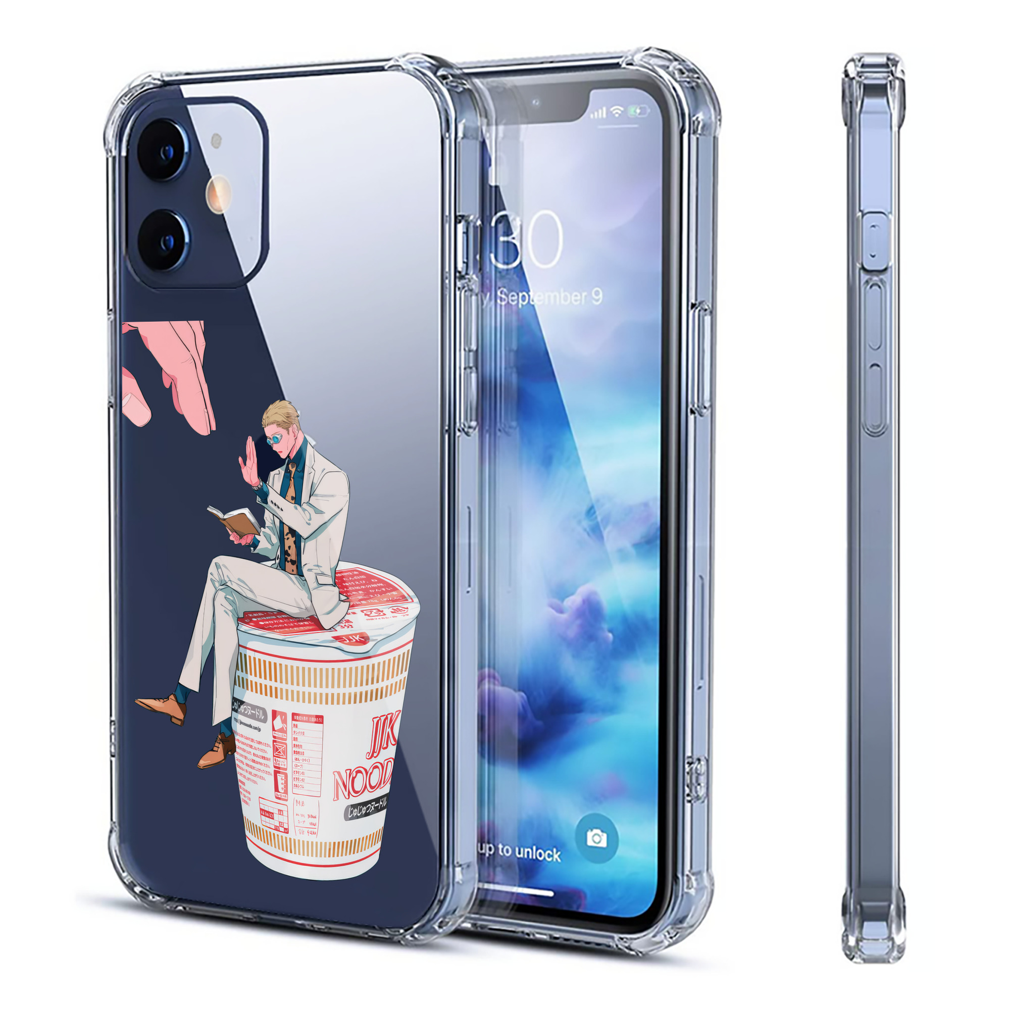 （画像用） 呪術廻戦 Jujutsu Kaisen 【iPhone 12シリーズ対応】透明スマホケース（クリアソフトケース）